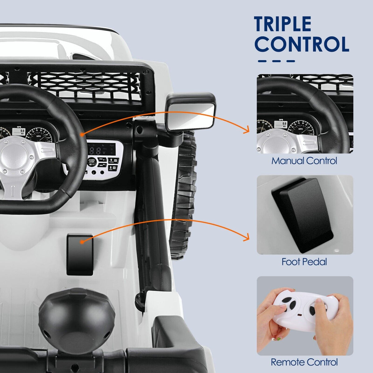 12V Electric Ride-On Car with Remote Control and MP3 Player for Kids