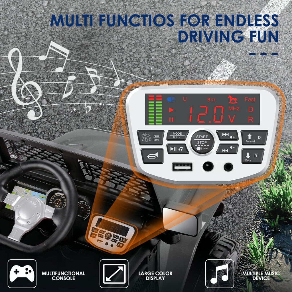 12V Electric Kids Ride On Car with Remote Control and MP3 Player - Perfect Gift for Little Drivers!