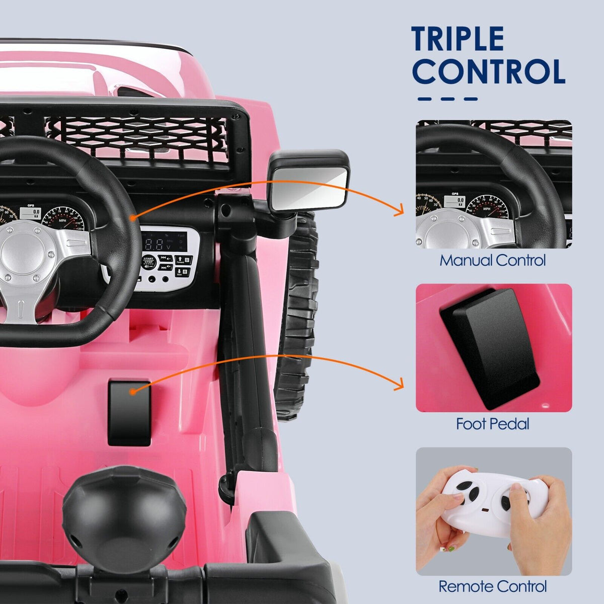 12V Electric Kids Ride On Car with Remote Control and MP3 Player