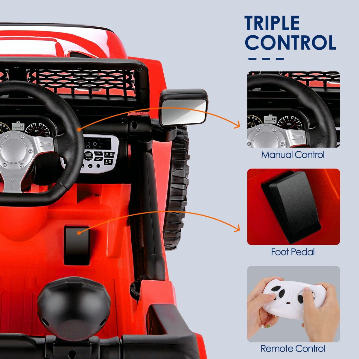 12V Electric Kids Ride On Car with Remote Control and MP3 Player