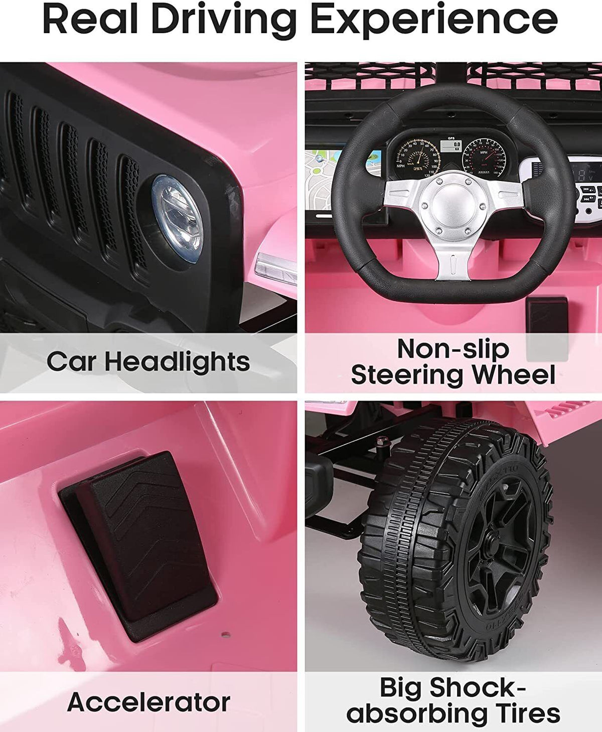 2-Seater Electric Ride On Car Toy Truck for Kids with Remote Control - 12V 7AH Battery Powered Vehicle
