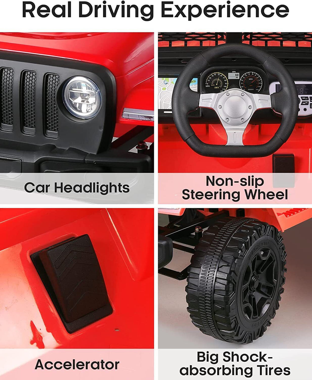 2-Seater Electric Ride On Car Toy Truck for Kids with Remote Control - 12V 7AH Battery Powered Vehicle