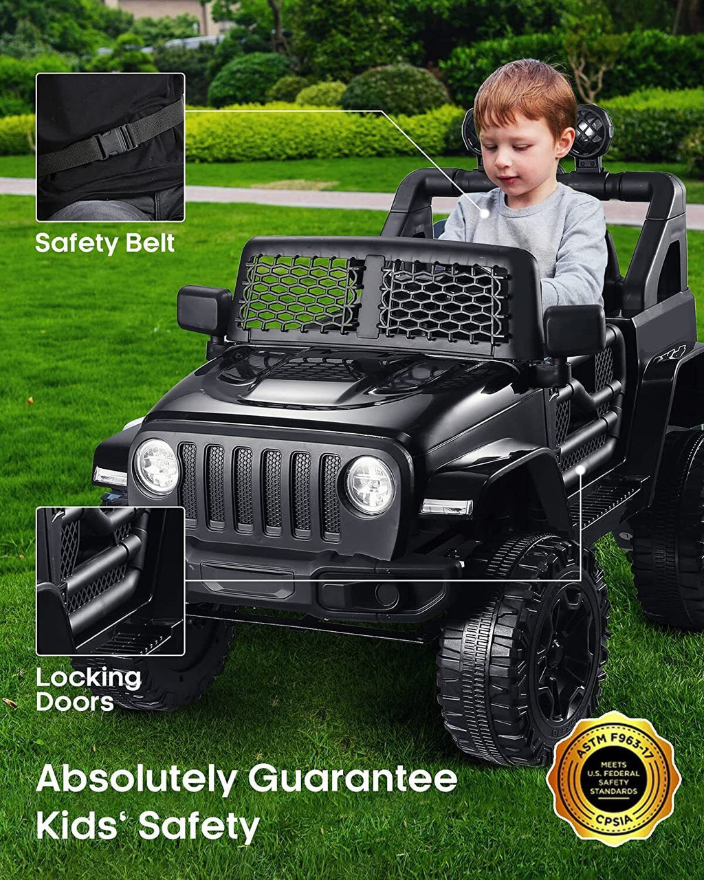 2-Seater 12V Ride-On Truck with Remote Control for Kids