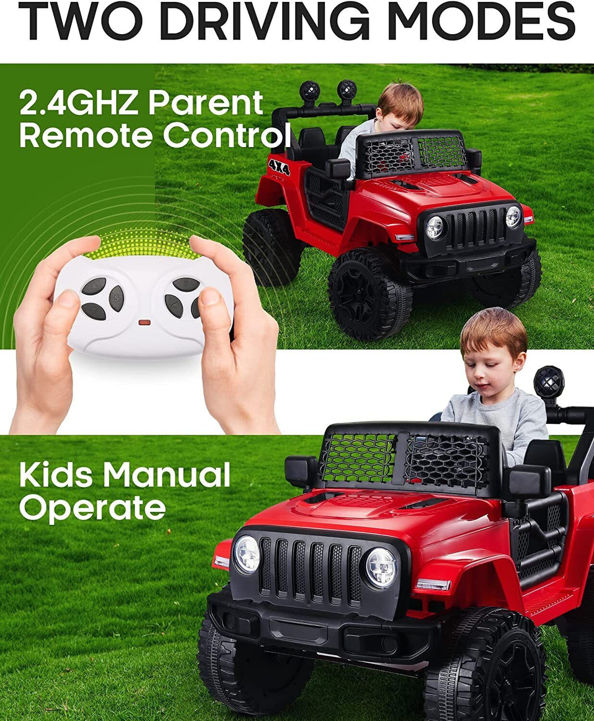 12V Electric Jeep Truck for Kids with Remote Control & MP3 Player