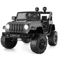 2-Seater Electric Ride-On Jeep Truck for Kids with RC, MP3, and LED Lights - 12V Battery Powered