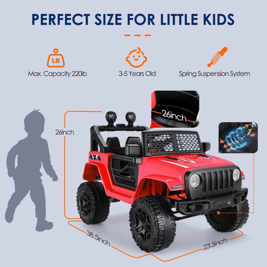 2-Seater Electric Ride-On Truck for Kids with Remote Control and MP3 Player
