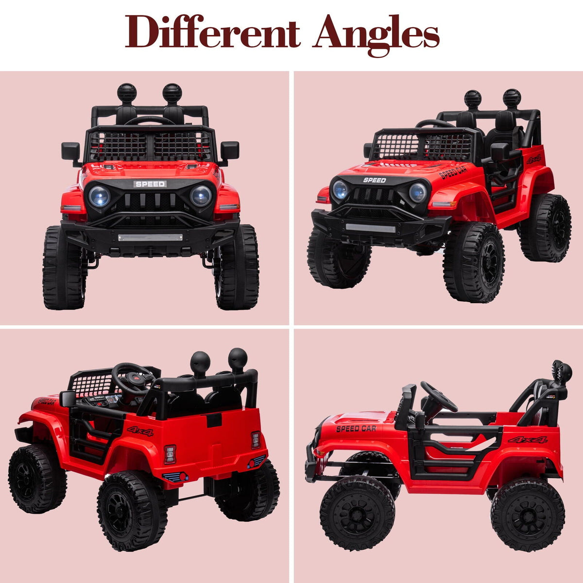 2.4G Remote Control Electric Ride-On Truck for Kids with Parental Control - 12V7A