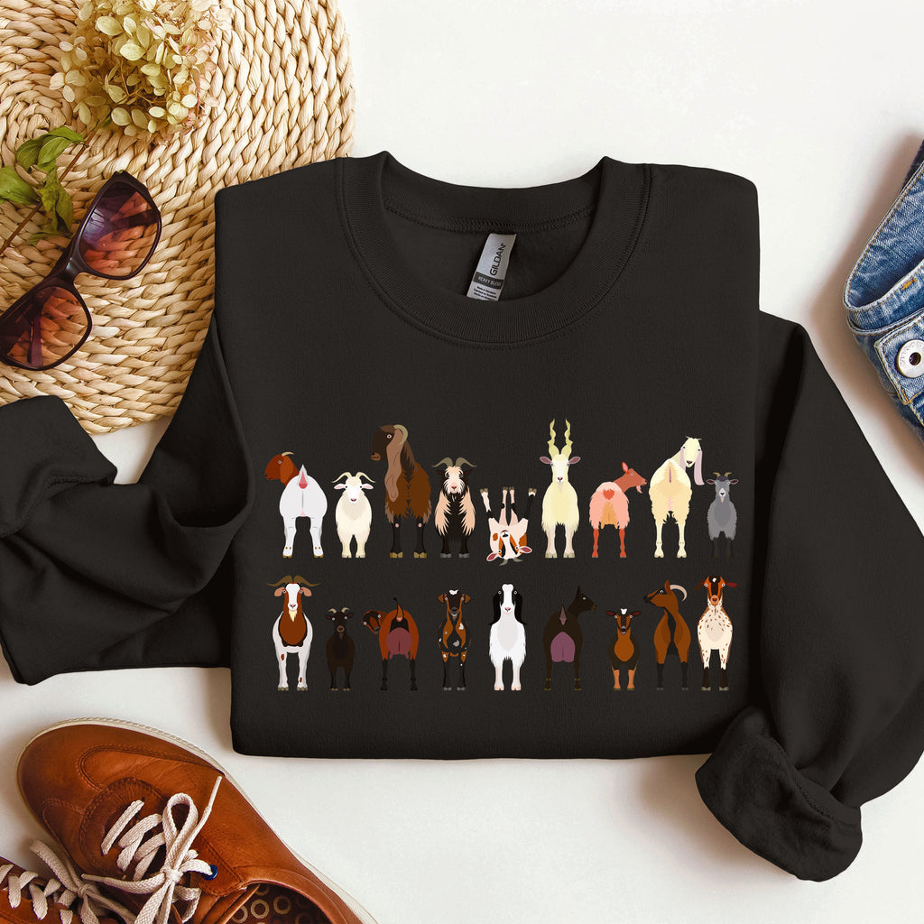 Goat Breeds Farm Animal Lover Cozy On The Farm Edition Premium Fleece Sweatshirt