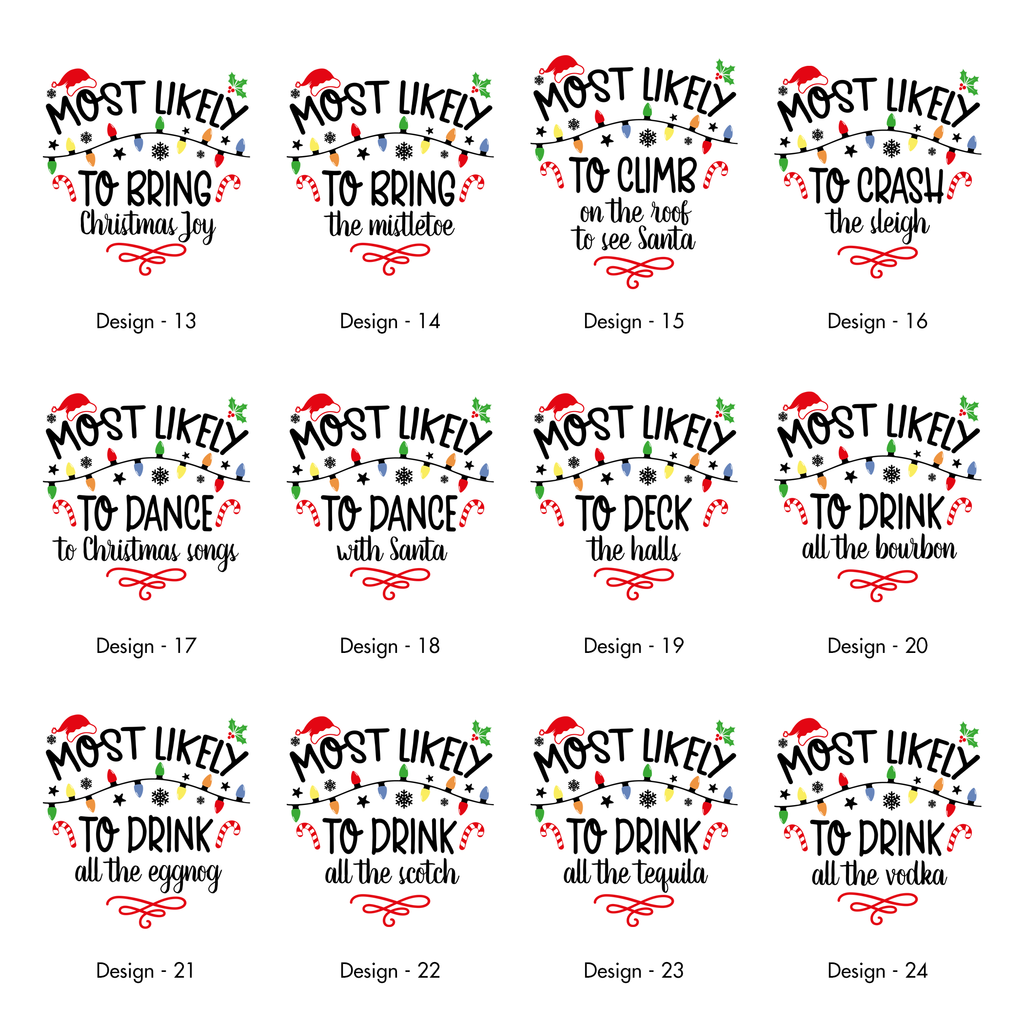 Most Likely To Christmas Family Tees For Holiday Memories And Cozy Gatherings Comfort Colors Tee