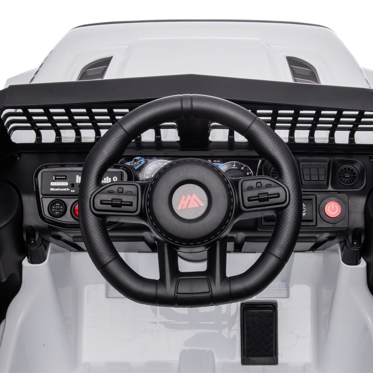 3-Speed Electric Car for Kids with Power Display, USB, MP3, and Bluetooth Connectivity