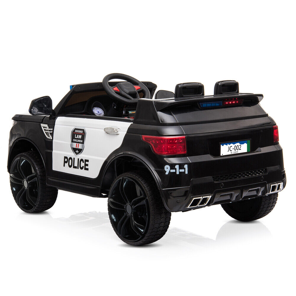 3-Speed Kids Police SUV Ride-On Car with Lights, Music, and Remote Control - Perfect Xmas Gift!