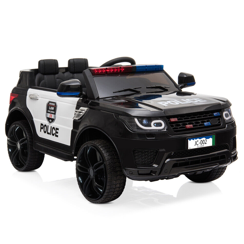 3-Speed Kids Police SUV Ride-On Car with Lights, Music, and Remote Control - Perfect Xmas Gift!