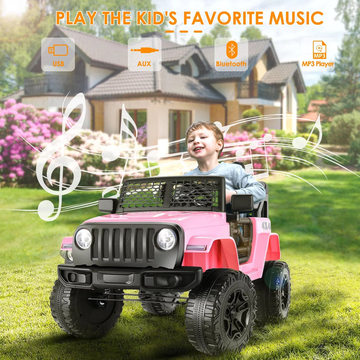 Premium 12V Ride-On Truck for Kids with Parental Remote Control and 3 Speed Options
