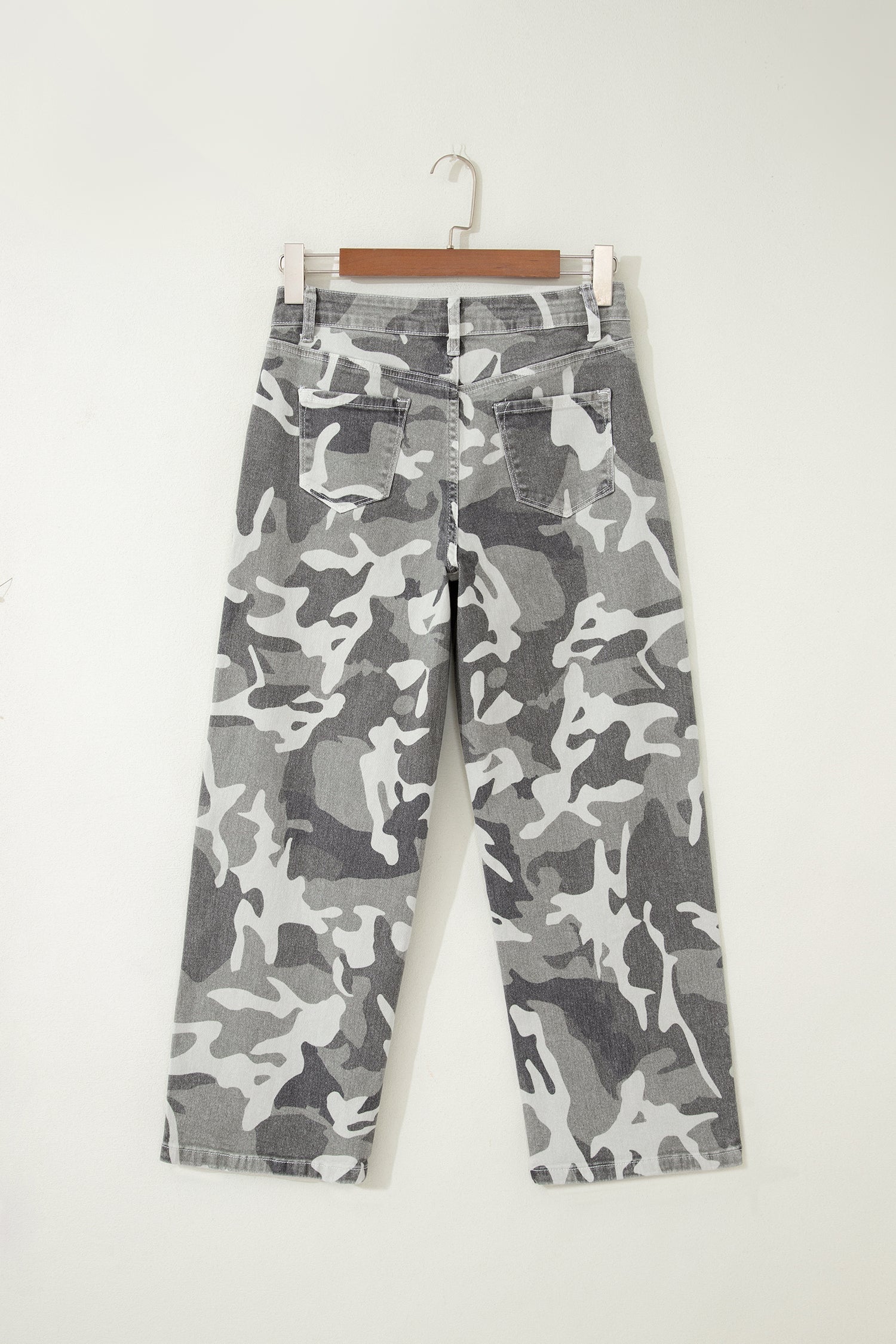 Camo Denim High Waist Jeans