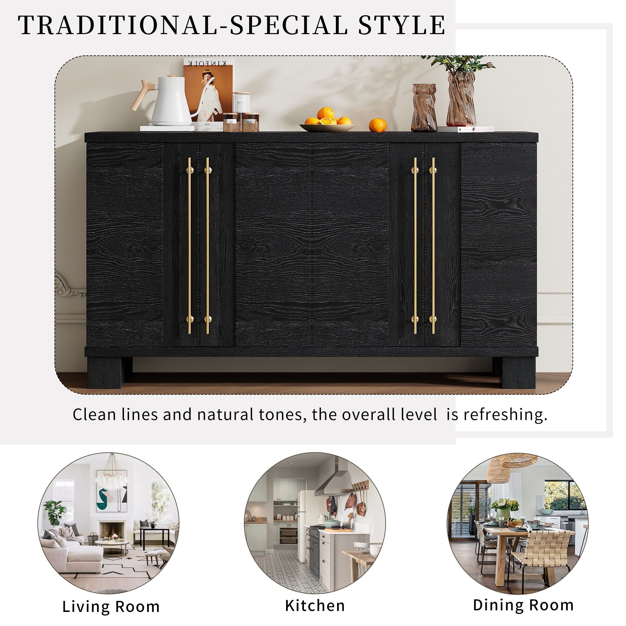 Sideboard With Adjustable Shelves
