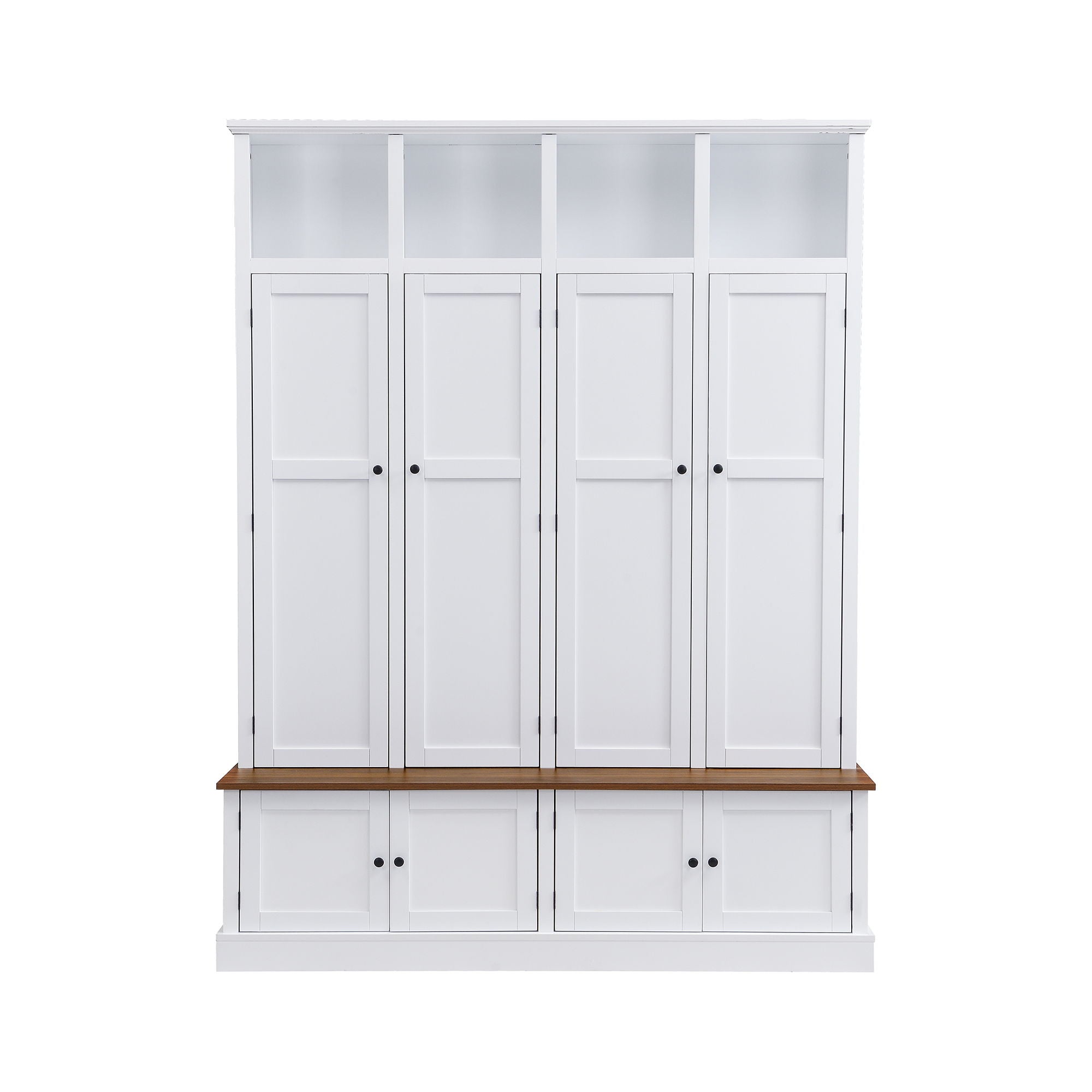 Hall Tree With Bench And Cabinet