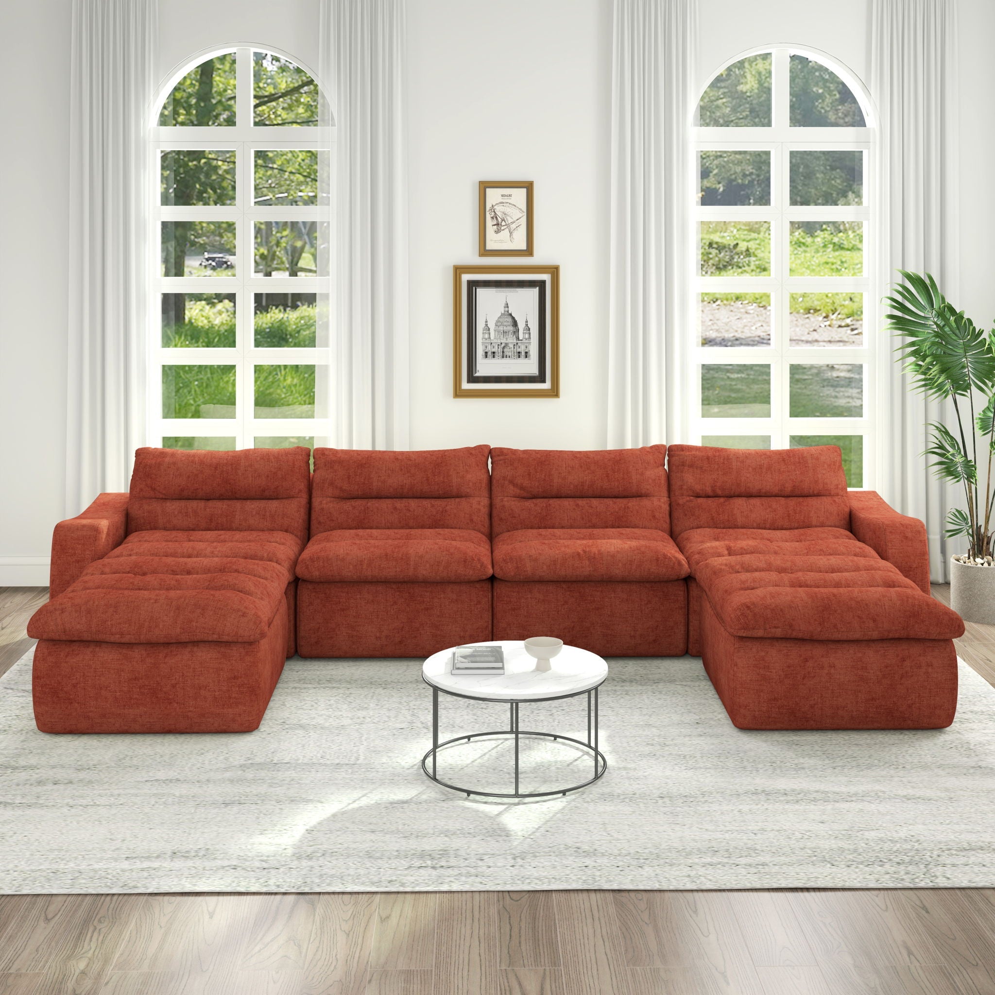 Modern L Shaped Modular Beanbag Sofa, Comfortable Lazy Style, Compression Sponge And Cloth