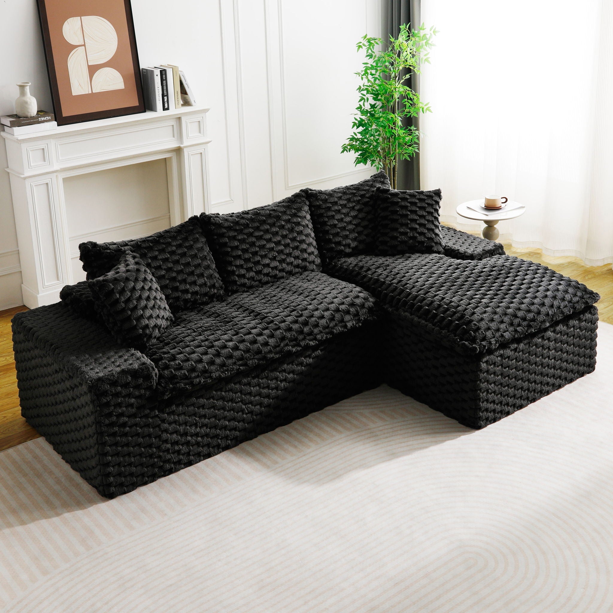 Modular Sofa, Convertible Twin Seat With Chaise Lounge