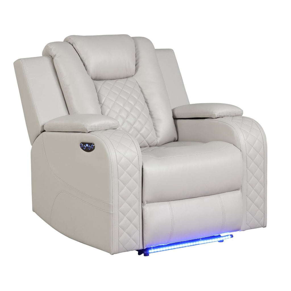 Benz - LED & Power Recliner Chair With Adjustable Headrest