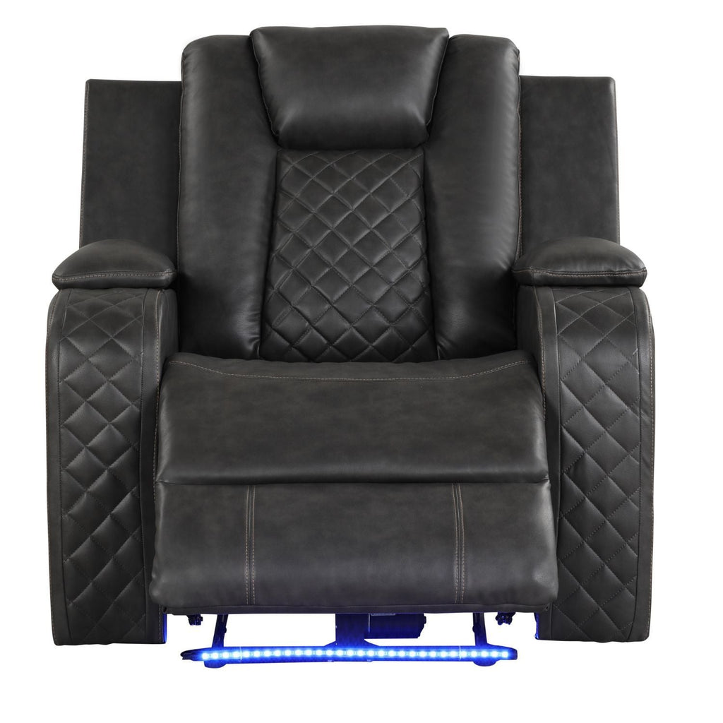 Benz - LED & Power Recliner Chair With Adjustable Headrest