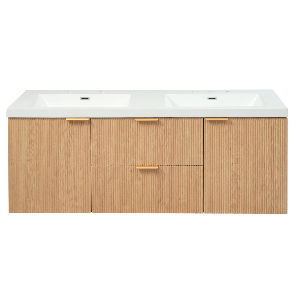 Modern Wall Mounted Bathroom Vanity, Soft Close Doors