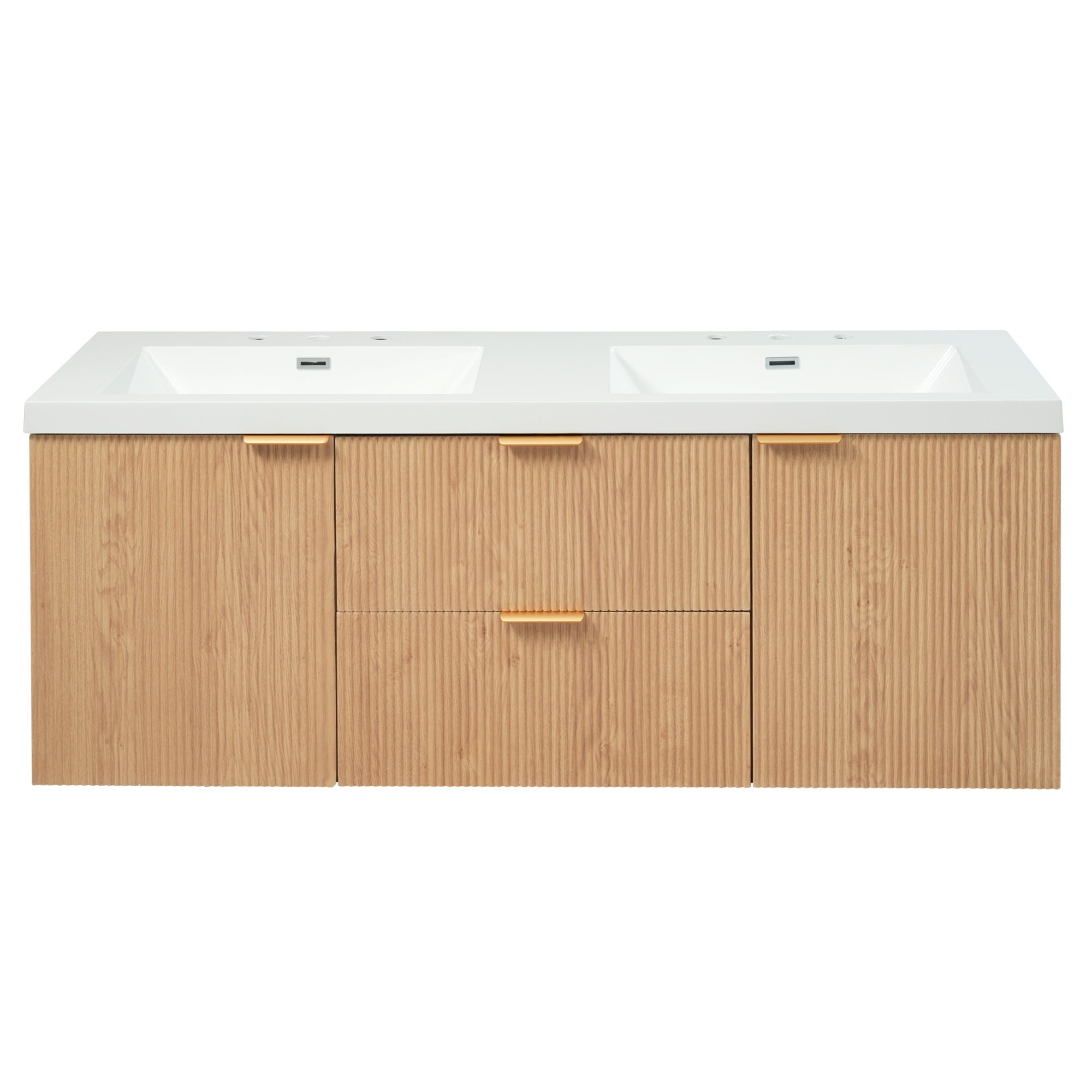 Modern Wall Mounted Bathroom Vanity, Soft Close Doors