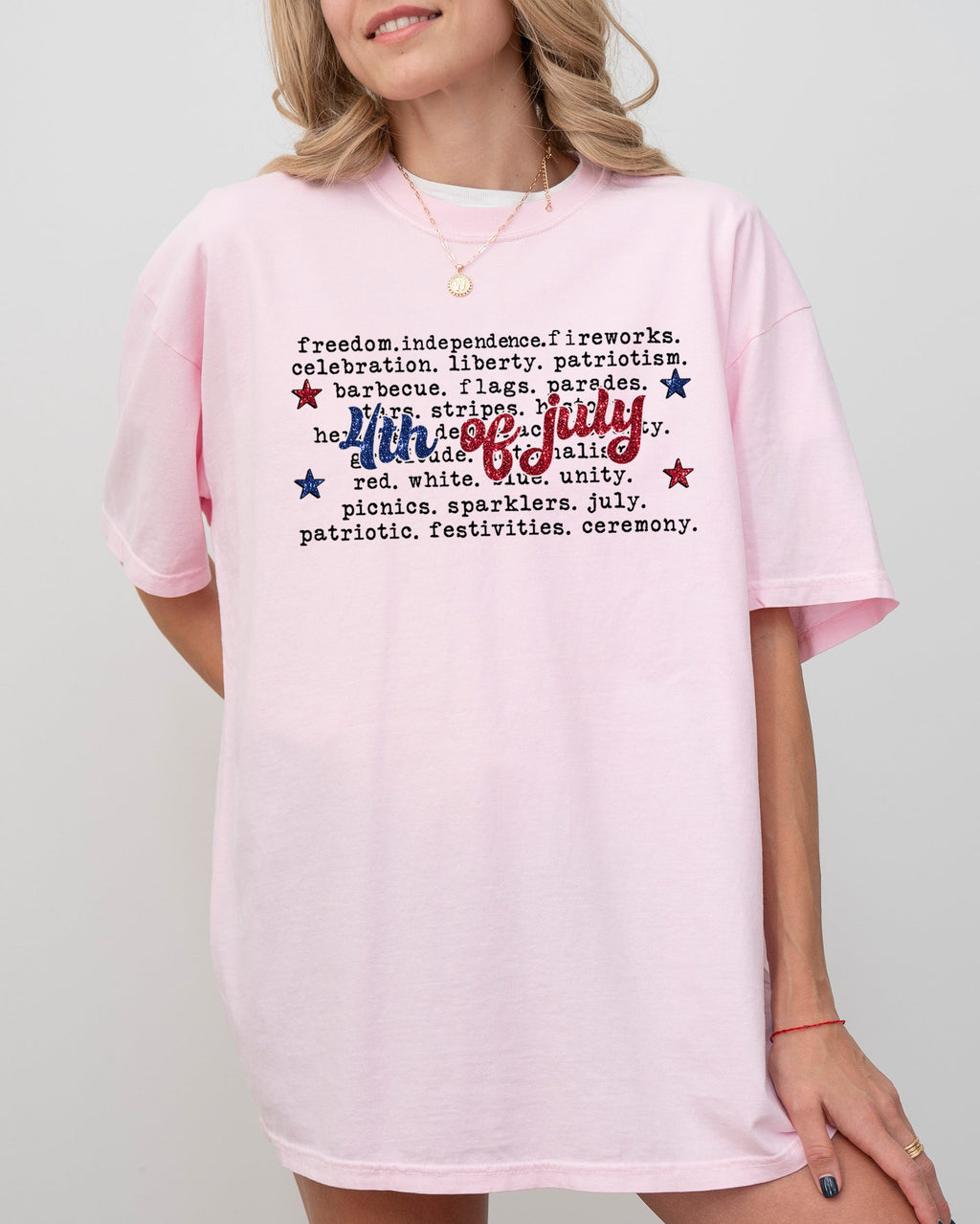 4th of July America USA Retro Patriotic Independence Day Fourth of July Comfort Colors Tee