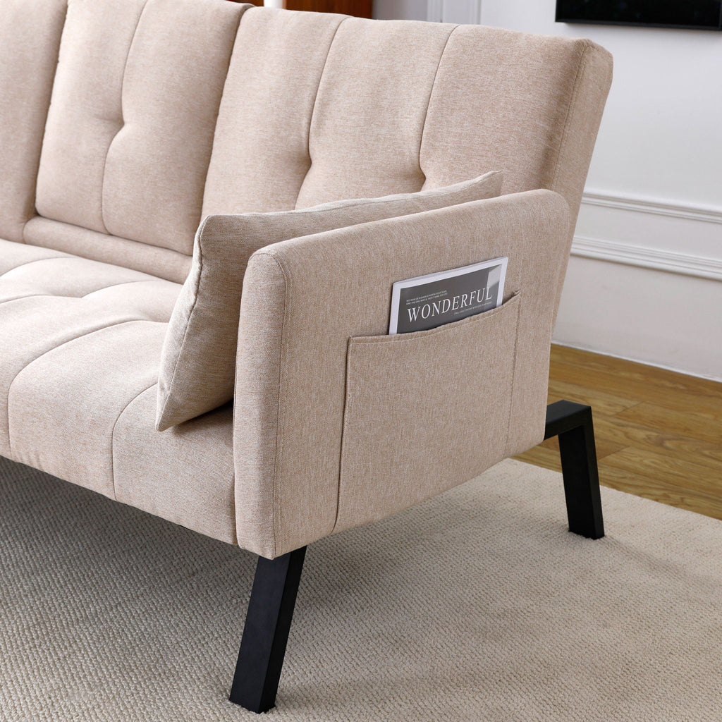 Sofa Bed With Foldable Design And Cup Holder