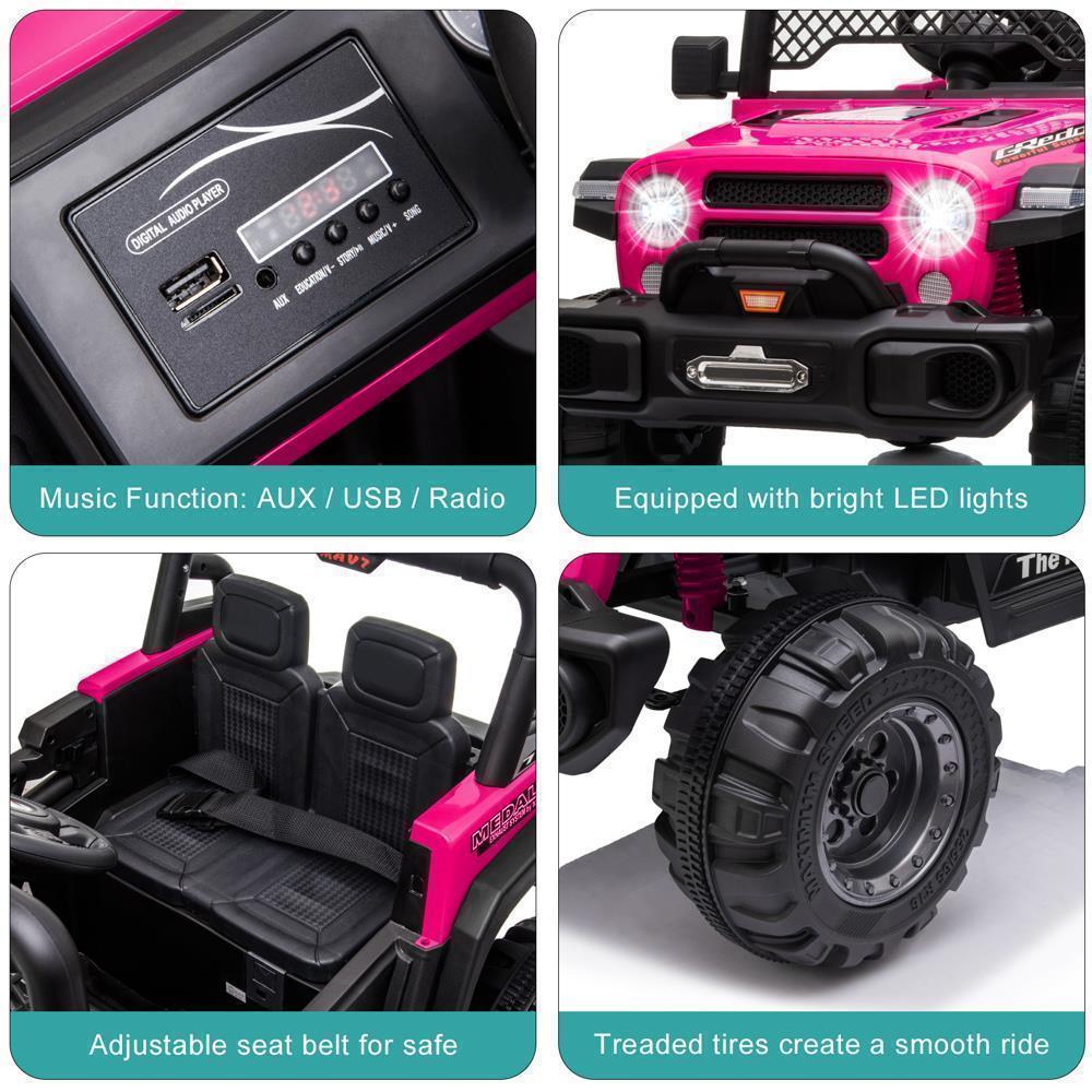 6 Colors Kids Ride-On Truck with Remote Control - Battery Powered Electric Car for Gifting