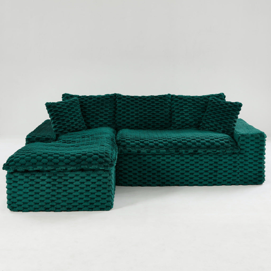 Modular Sofa, Convertible Twin Seat With Chaise Lounge