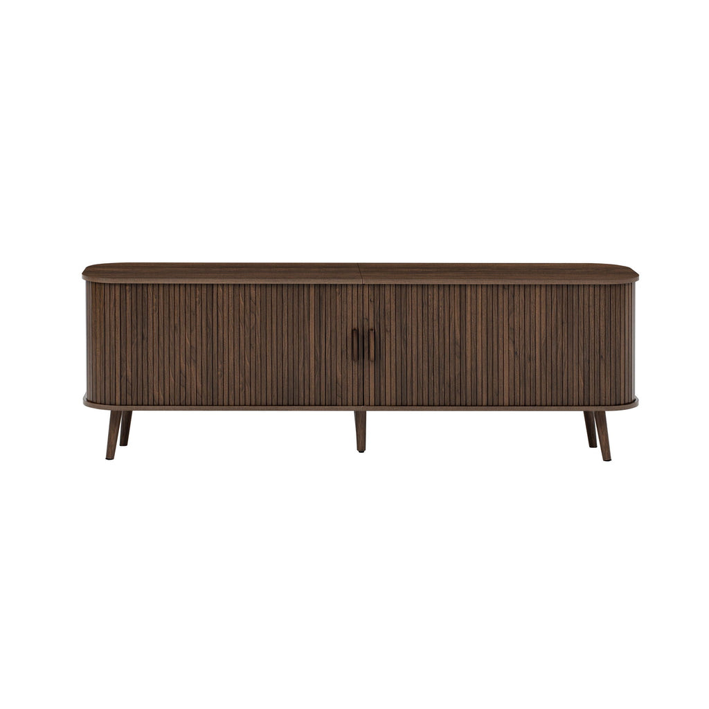 70" TV Stand, Media Center With Ample Storage - Dark Brown