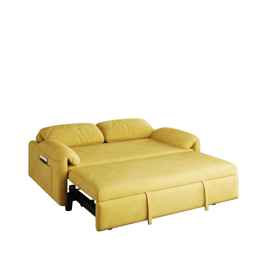 Sofa, Dual Purpose Lounge With Retractable Queen Size Bed