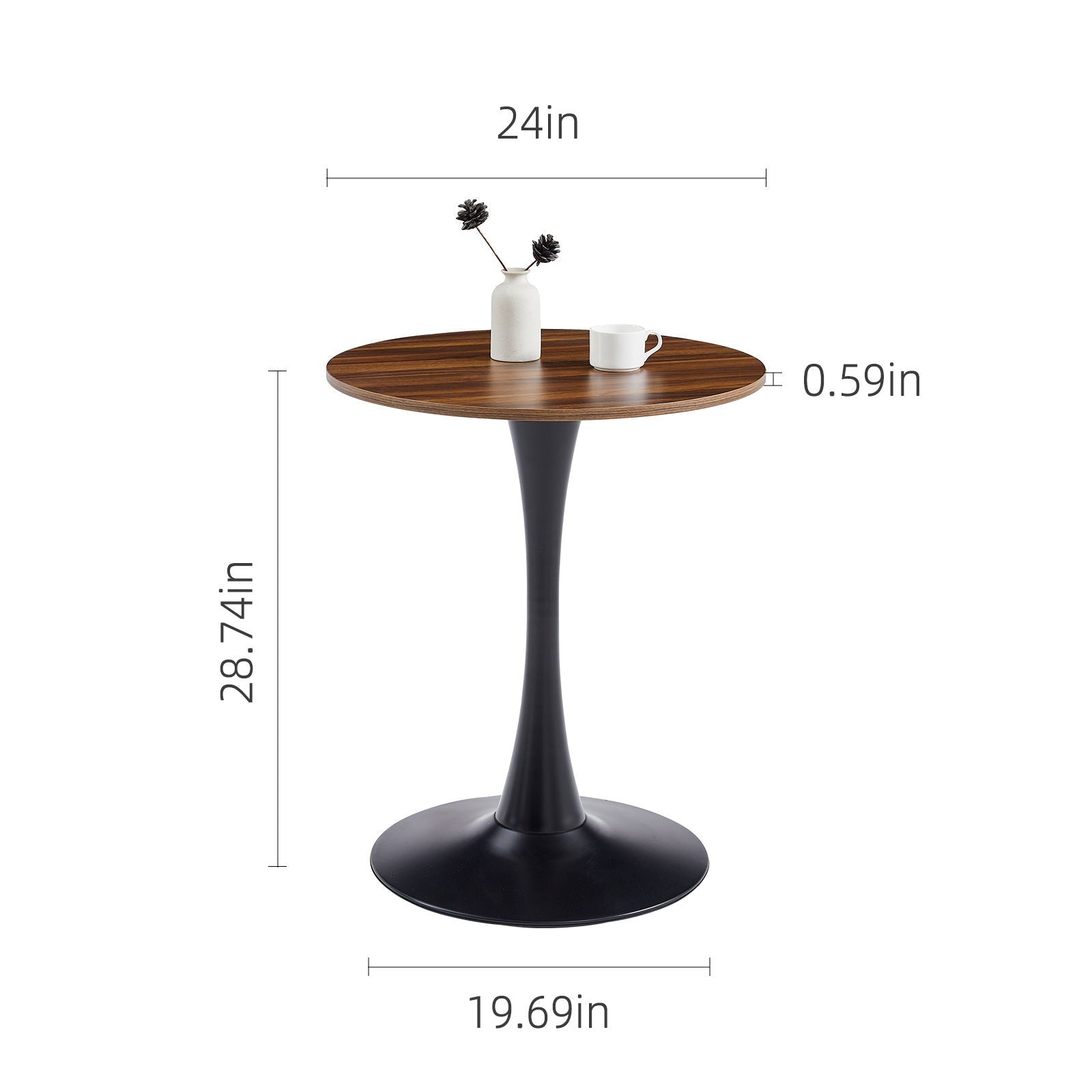 Round Dining Table With Tulip Style Base