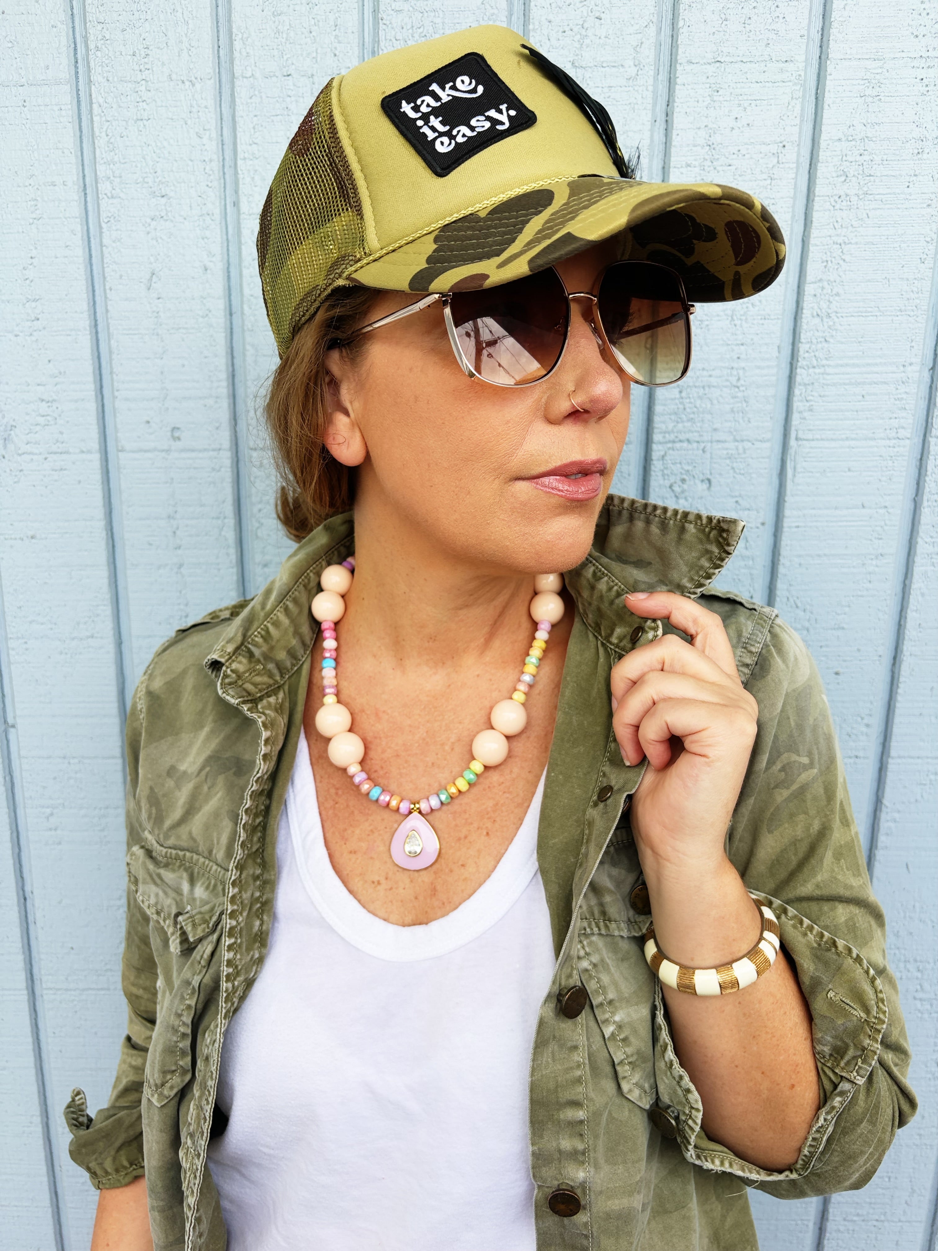 Hurley Necklace With Lavender Pendant