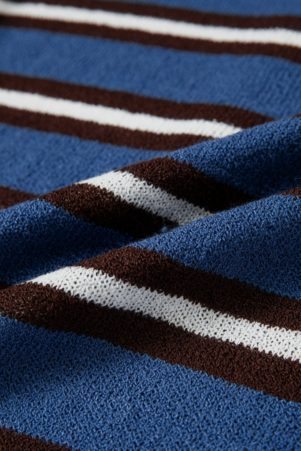 Stripe Drop Shoulder Buttoned Knit Cardigan