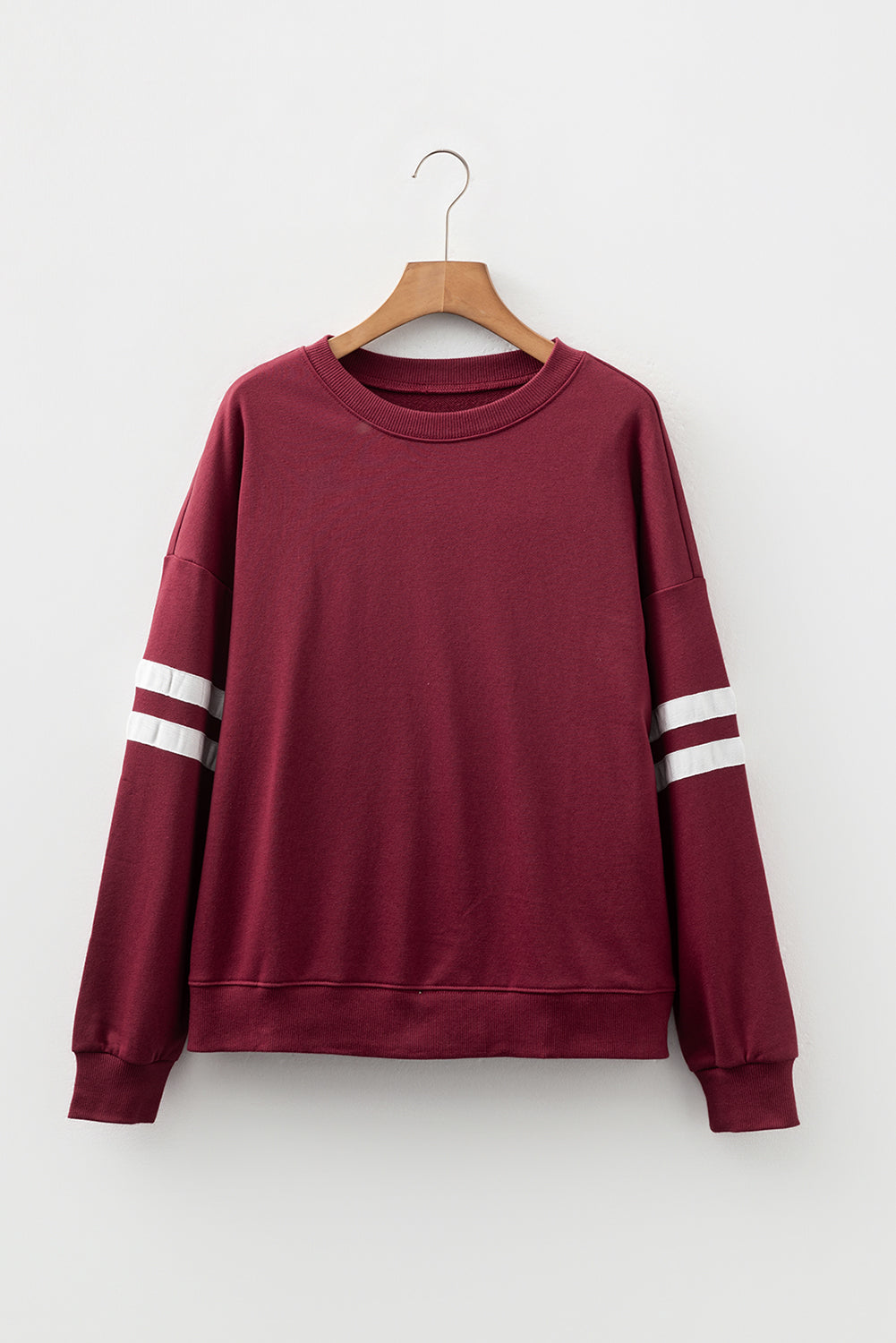 Varsity Stripe Detail Drop Shoulder Oversized Sweatshirt