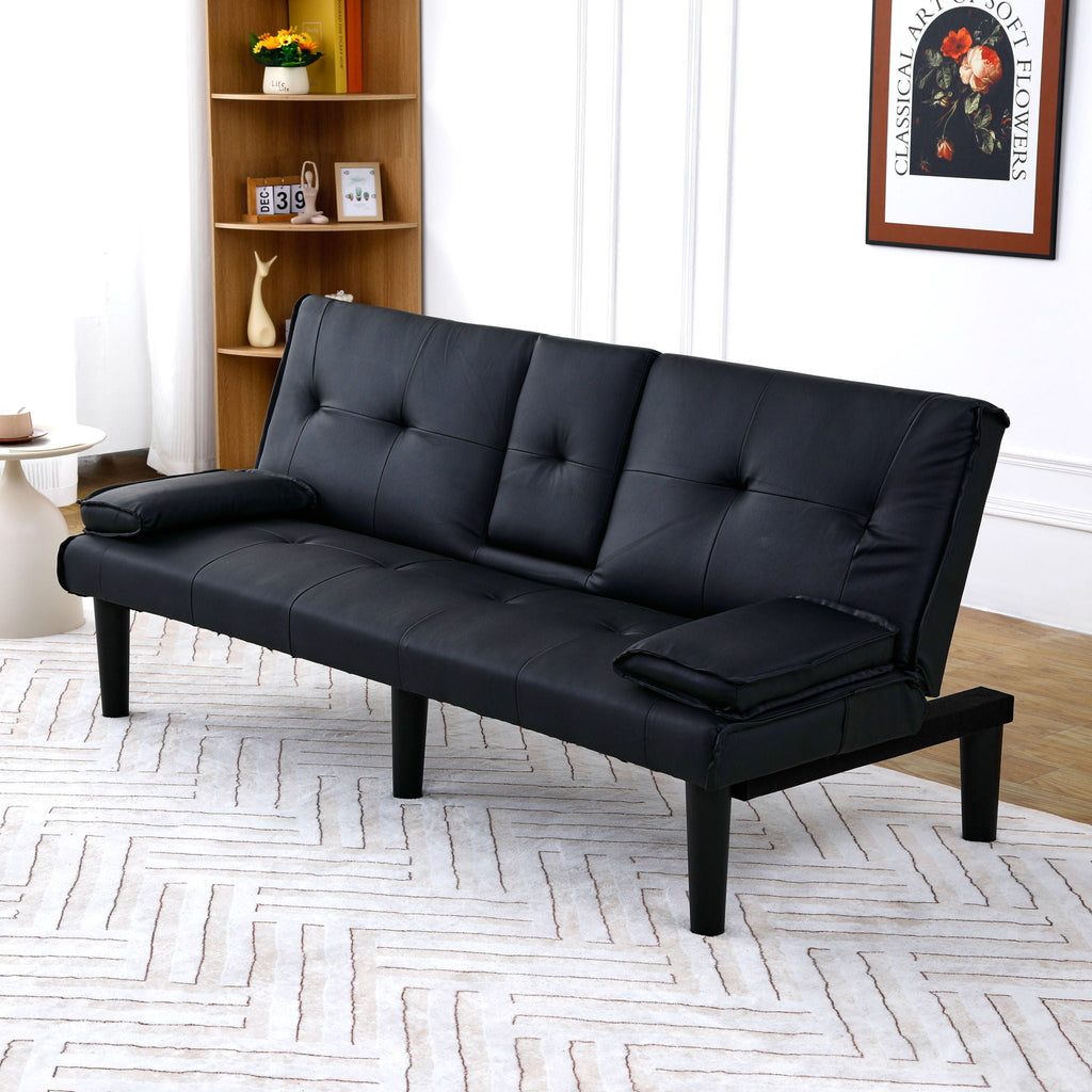 Sofa Bed With Foldable Design And Cup Holder
