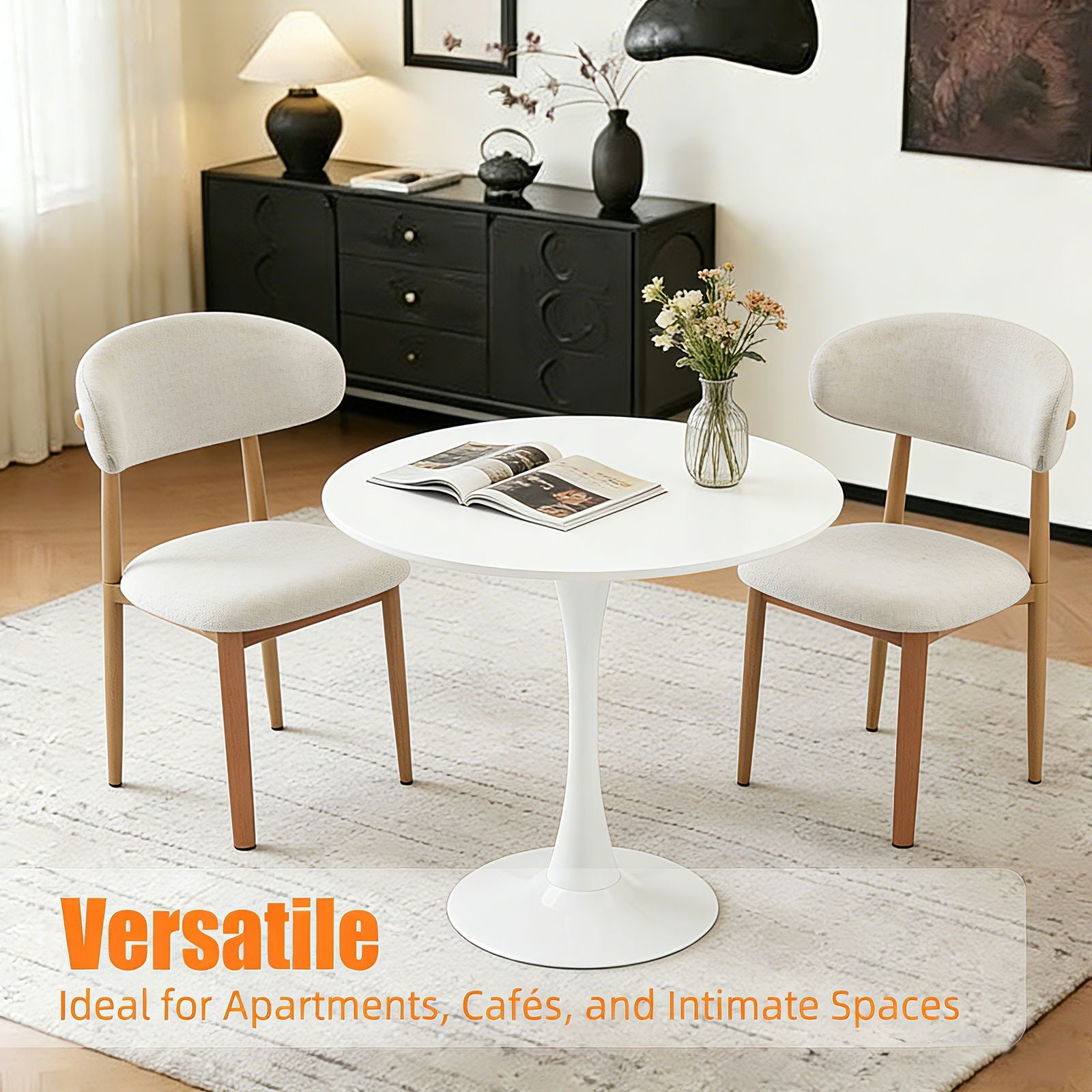 Round Dining Table With Tulip Style Base