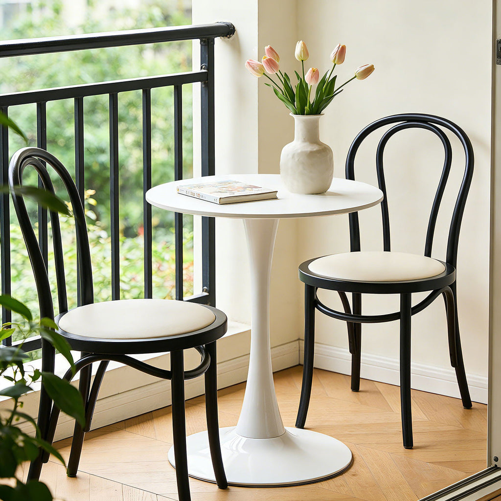 Round Dining Table With Tulip Style Base