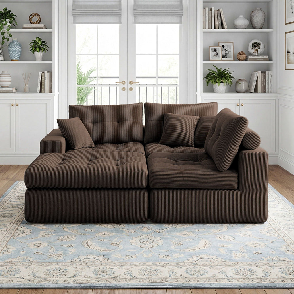 Corner Chaise L-Shaped Sectional Sofa Bed