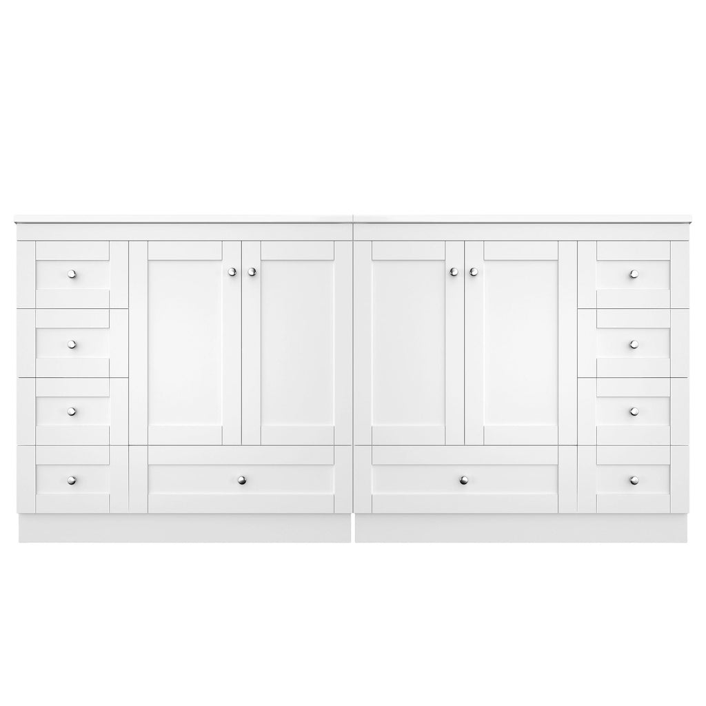 Shaker Free Standing Bathroom Vanity Cabinet & Sink, Soft Close Drawers, Soft Close Doors