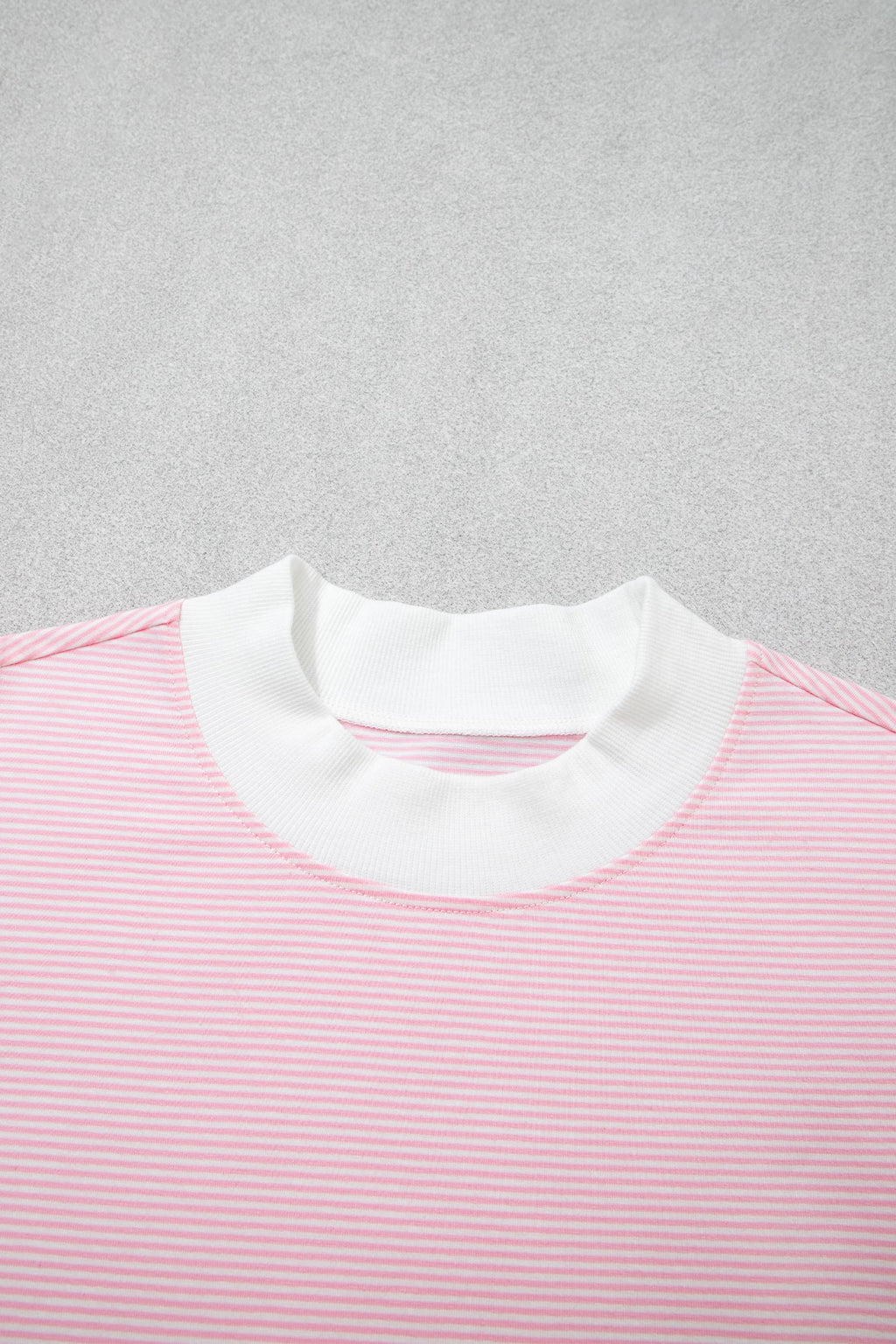 Stripe Colorblock Mock Neck Sweatshirt & Pants Set