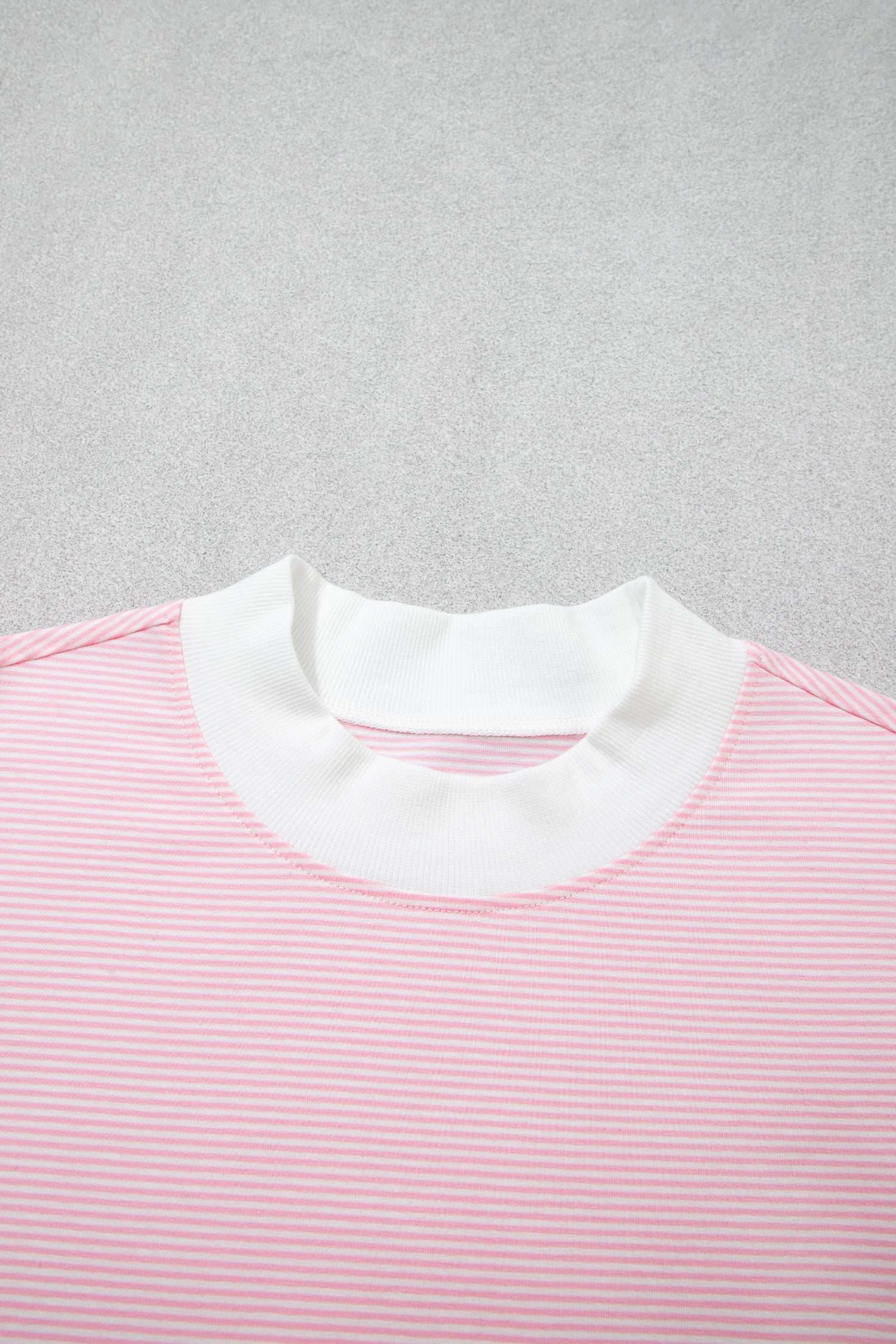 Stripe Colorblock Mock Neck Sweatshirt & Pants Set
