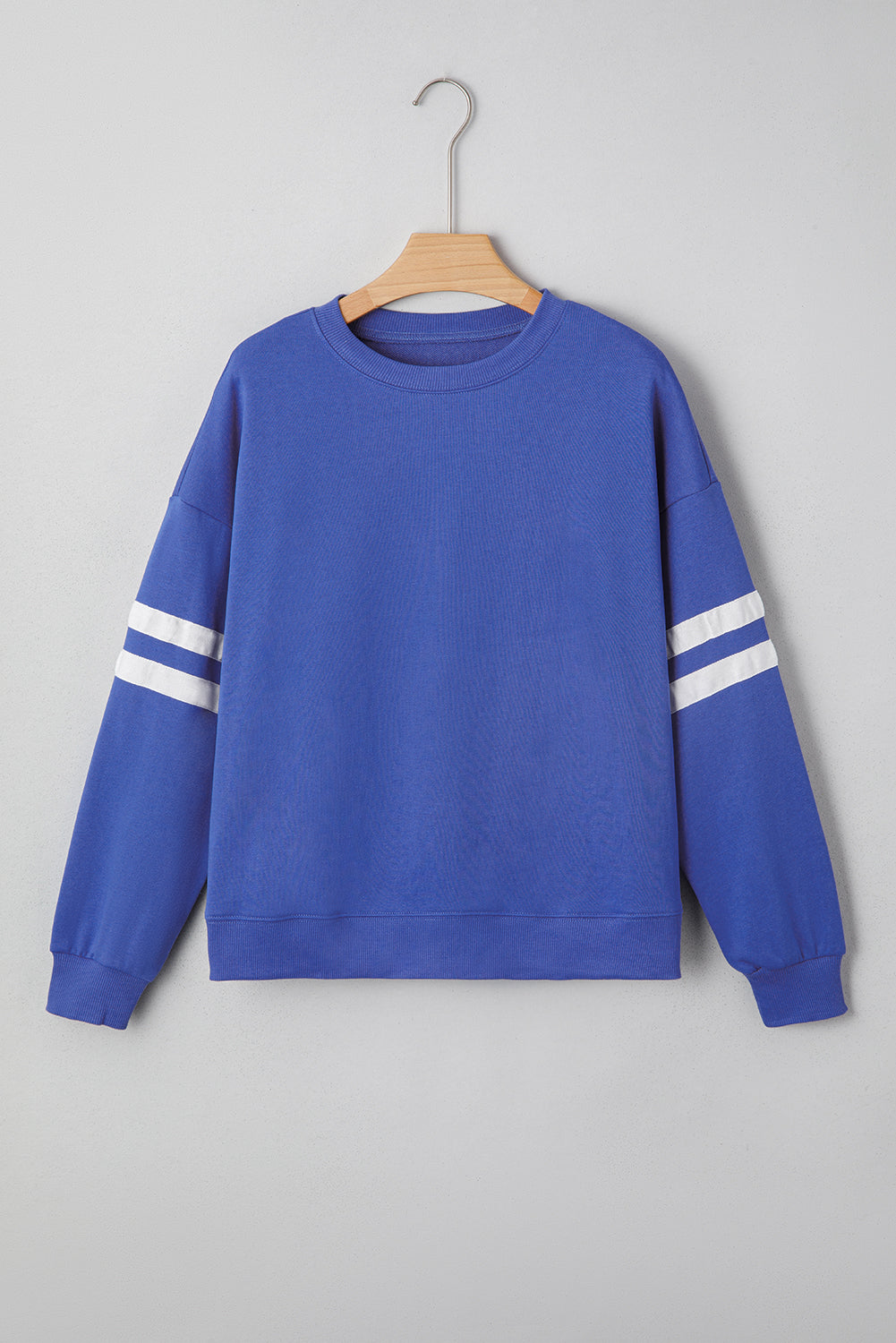 Varsity Stripe Detail Drop Shoulder Oversized Sweatshirt