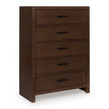 Ticanter - Five Drawer Chest - Brown