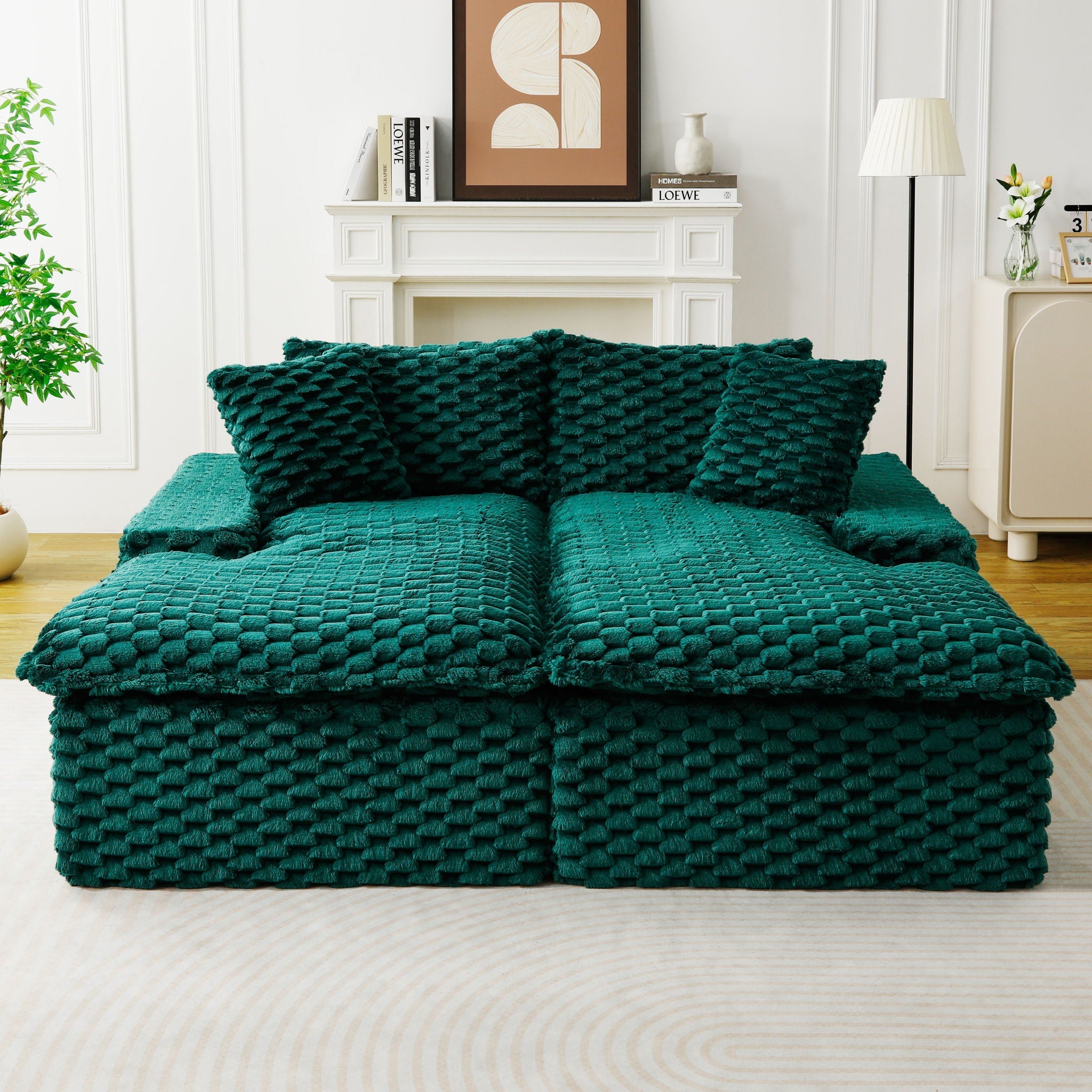 Double Chaise Lounge With Full Compressed Sponge