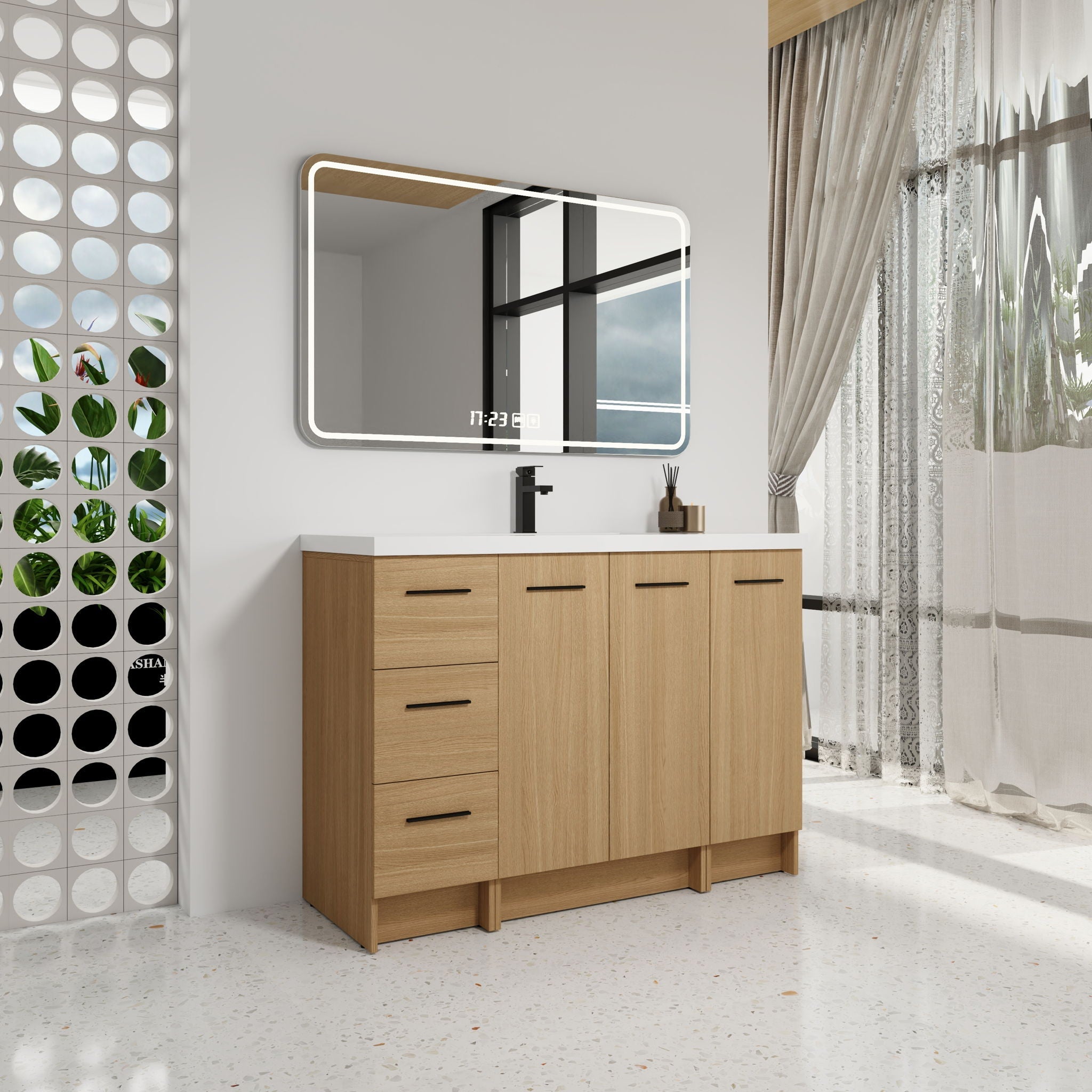 Floating Bathroom Vanity With Sink, Modular Cabinet