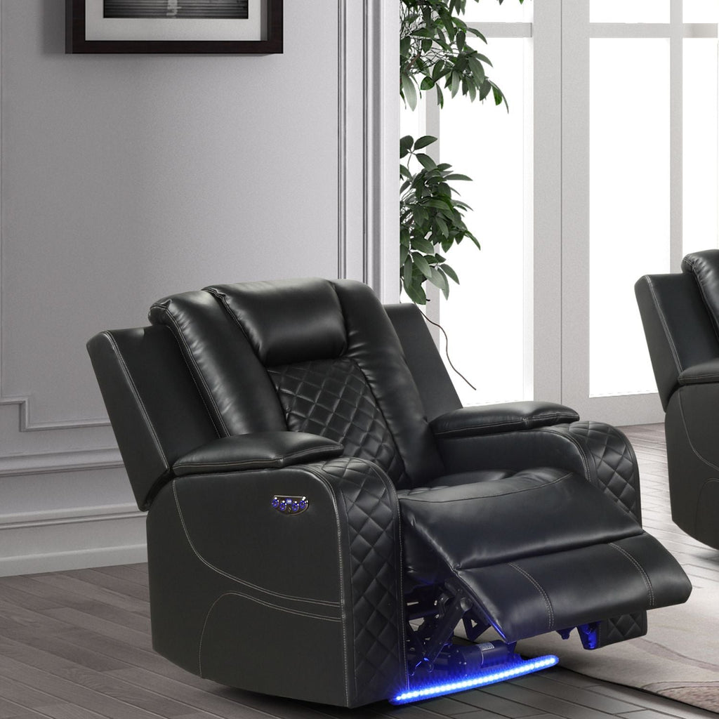 Benz - LED & Power Recliner Chair With Adjustable Headrest