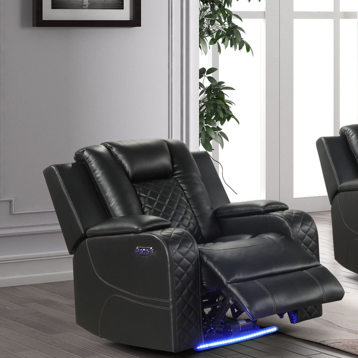 Benz - LED & Power Recliner Chair With Adjustable Headrest