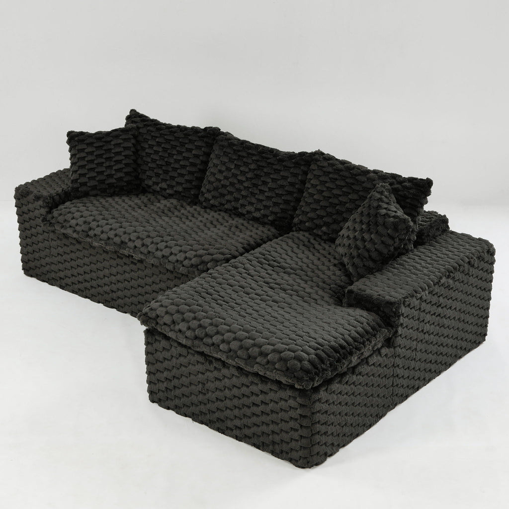 Modular Sofa, Convertible Twin Seat With Chaise Lounge